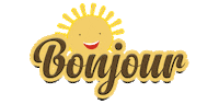bom dia bonjour Sticker