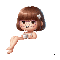 Coffee-Break Girl Sticker