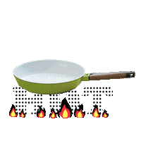 vegpan food design fire green Sticker