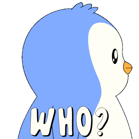 Who Is It What Sticker by Pudgy Penguins