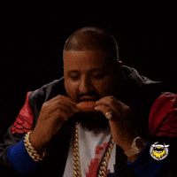 DJ Khaled eats wings