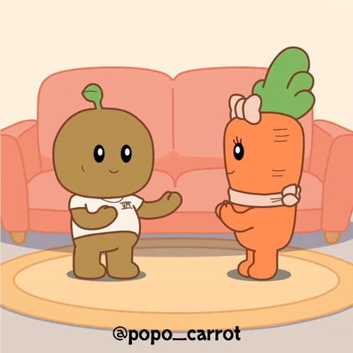 popo_carrot giphyupload heart singing song GIF