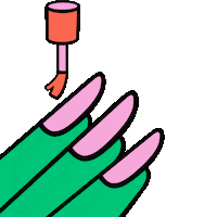 Red Nails Sticker