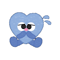 LINDAINC heart sad blue cry Sticker