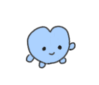 popopoon heart blue tap かわいい Sticker