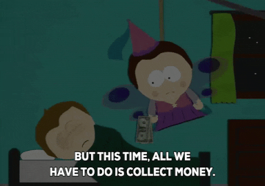 money sleeping GIF by South Park 