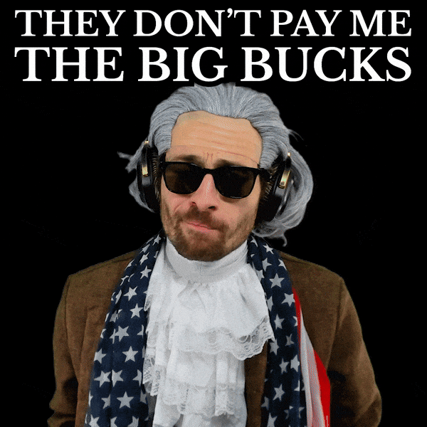 Flexing Benjamin Franklin GIF