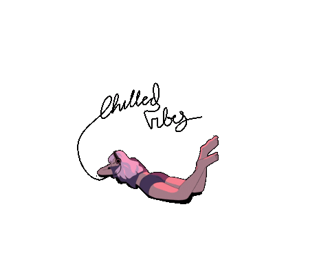 Illustration Chill Sticker