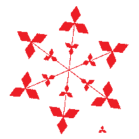 MitsubishiMotorsBeLux winter diamond snowflake mitsubishi Sticker