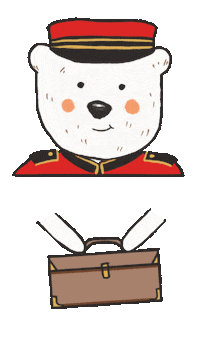 Bear Suitcase Sticker by Rhiannon Kate