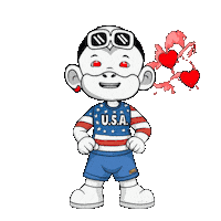 American Flag Usa Sticker by Zhot Shop