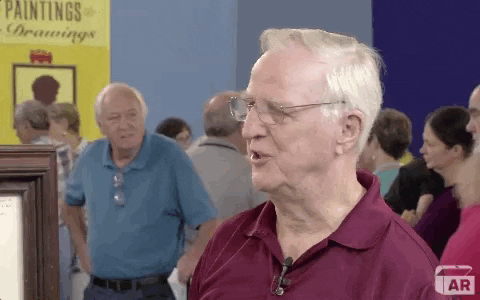 shocked no words GIF by ANTIQUES ROADSHOW | PBS