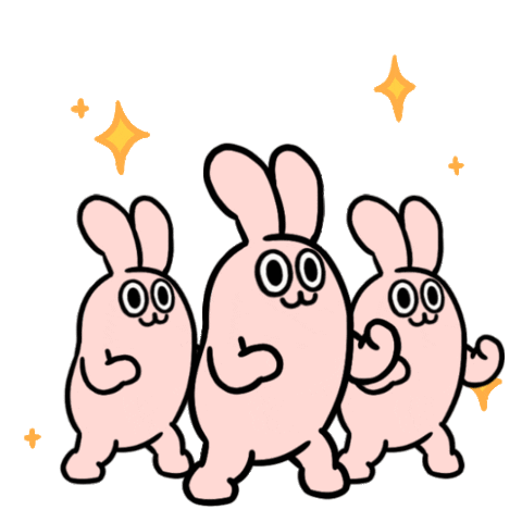 mics_p giphyupload happy dance rabbit Sticker