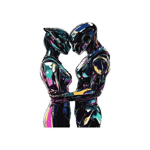 Couple Love Sticker by Preneura