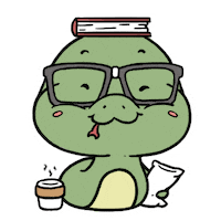 coffee read Sticker by Aminal Stickers