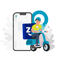 voizmx super delivery moto driver Sticker