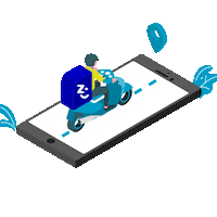 voizmx super delivery moto driver Sticker