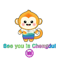 Torch Relay Monkey Sticker by The World Games