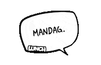 Strandforlag lunch mandag kontor jobb Sticker