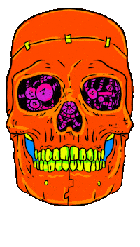 Skull Cyberpunk Sticker