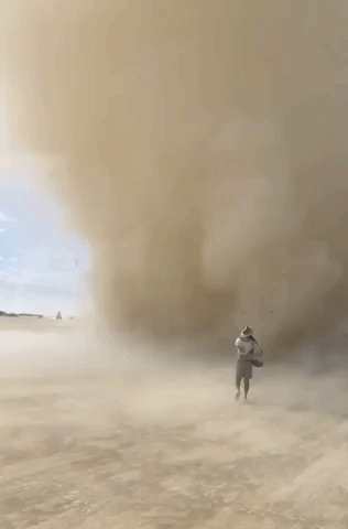 Massive Dust Devil At Burning Man