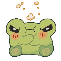 Angry Frog Sticker