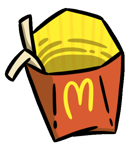 French Fries Trash Sticker by Mike O.