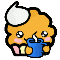 DoKomi coffee cupcake hot chocolate muffin Sticker