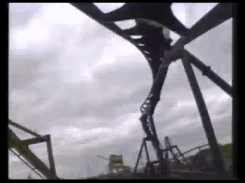 marcusleshock giphyupload rollercoaster sixflagsgreatamerica batmantheride GIF