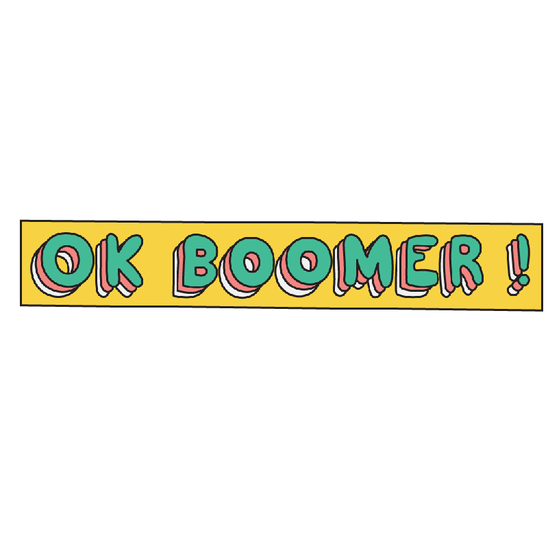 GeorgeMussel giphyupload boomer ok boomer georgemussel Sticker