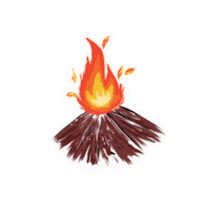 Camp Fire Burn Sticker