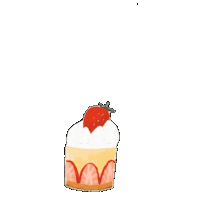 BAOXUANNN cake strawberry baoxuannn Sticker