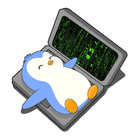 Penguin Chilling Sticker by Pudgy Penguins