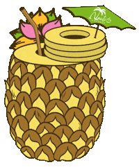 Pineapple Coconut Sticker by Drink Nauti