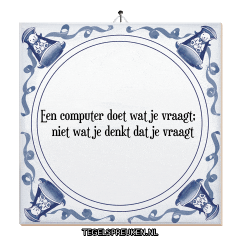 Computer Nl Sticker by Tegelspreuken.nl