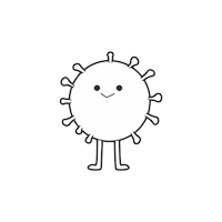 TandukPutih covid virus flu germ Sticker