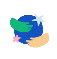 Earth Hands Sticker