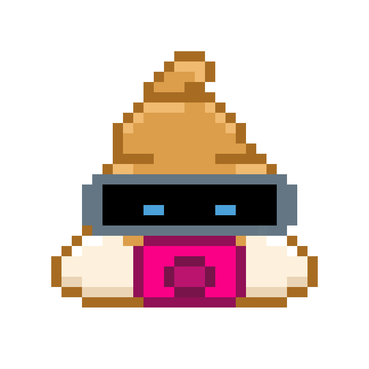 Pixel Shitting Sticker by Poopies.io
