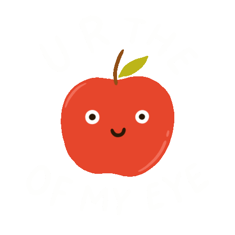 Apple Of My Eye Love Sticker by moodoodles