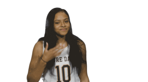 Notre Dame Hair Flip Sticker by Notre Dame Fighting Irish