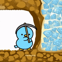 brainybirdy bird minecraft oops diamond GIF