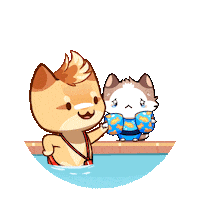 Cats Hug Sticker by Mino Games