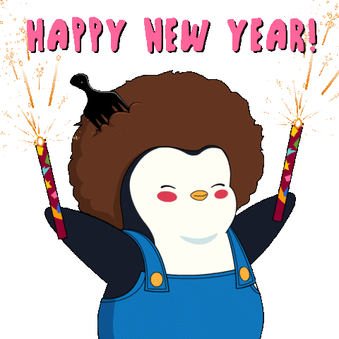 New Year Penguin Sticker by Pudgy Penguins
