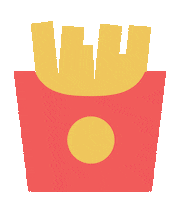 Eat French Fry Sticker by iamkai.co