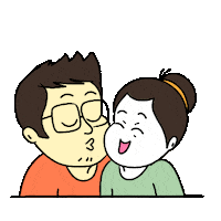 Hugs Kiss Sticker by Love Handle Comics