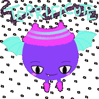 Furosshin halloween monster bat cute monster Sticker