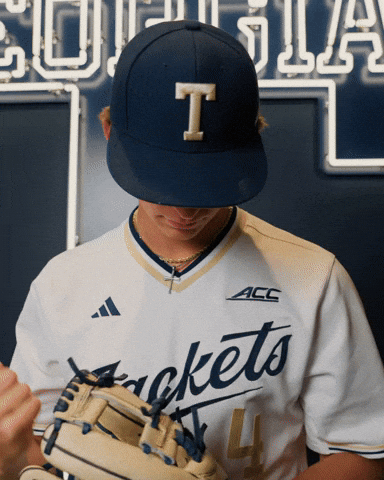Georgia Tech Baseball GIF by Georgia Tech Yellow Jackets