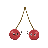 give me five cherry Sticker by refruiting