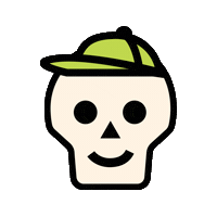 Halloween Skull Sticker by Lauren