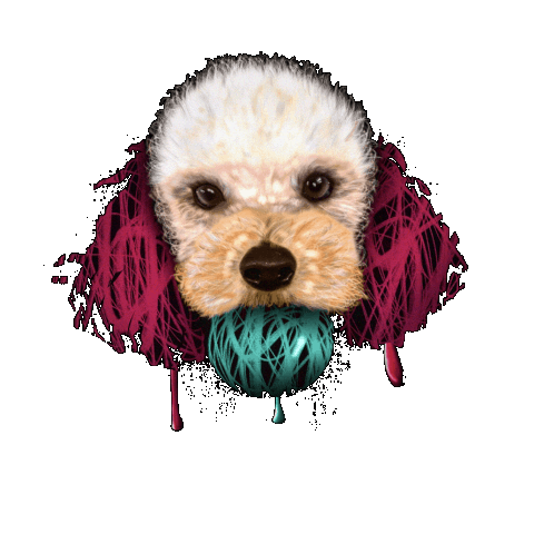 Beardofdwarf dog animal dogs paint Sticker